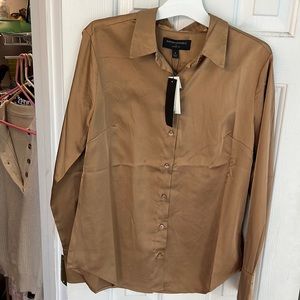 NWT gold banana republic factory button down size S